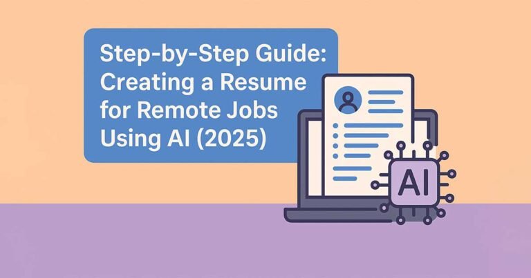 Step-by-Step Guide: Creating a Resume for Remote Jobs Using AI (2025)